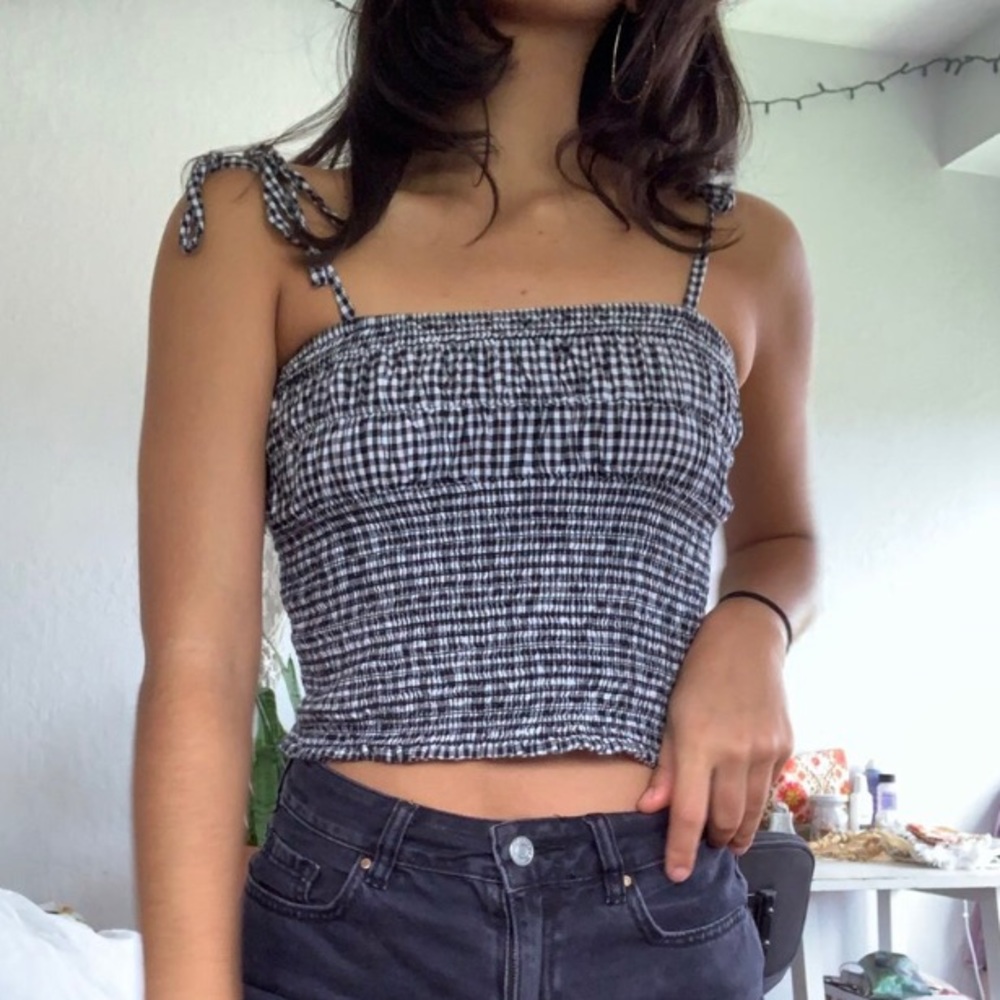Zara gingham crop top